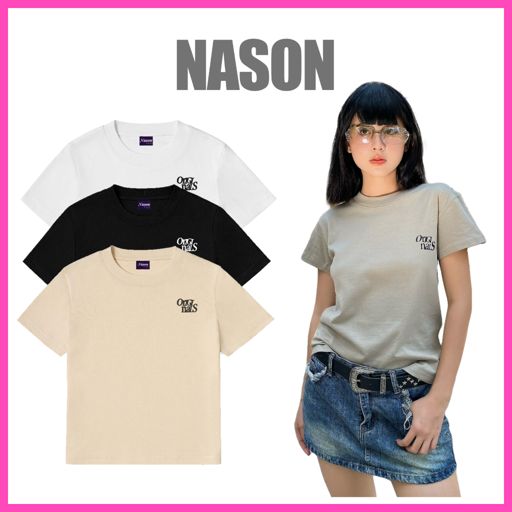 Áo Baby Tee Che Bắp Tay Basicc Nhiều Màu Bycamcam 2023 Top Cổ Tròn Nữ Womenn NASON CLOTHING