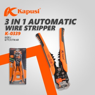 Kìm Đa Năng 3 Trong 1 Tuốt Dây, Cắt Dây Điện, Bấm Cos Cao Cấp Kapusi 0,2mm-6mm, 8 inch/ 200mm