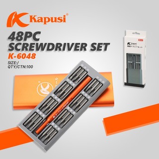 Bộ tua vít Kapusi đa năng hộp nhôm cao cấp 24 đầu và 48 đầu làm bằng thép từ tính cao cấp