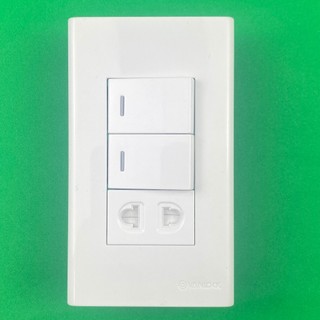 Ổ cắm 2 chấu + 2 công tắc 1 chiều 16a sino dòng s18cc - hàng ghép s18ccu2s
