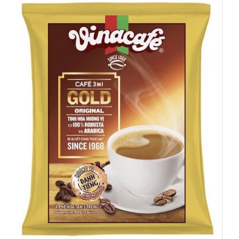 VINA Cafe - Cà phê sữa đá  ( bịch 24 gói x 20g/gói)