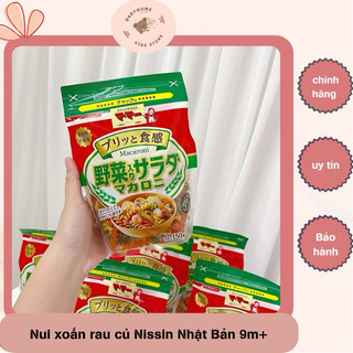 Nui xoắn rau củ macaroni nissin nhật bản bịch 150g cho bé từ 9m+