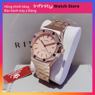 Đồng hồ nữ AMICA kính Sapphire chống xước dây thép cao cấp mạ rose gold sang trọng cá tính model A067