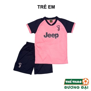 Quần Áo Bóng Đá Trẻ Em, Đồ Đá Banh Cho Bé Juventus Hồng Thun Lạnh Cao Cấp Thể Thao Đương Đại