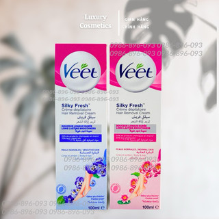 KEM TẨY LÔNG VEET PHÁP 100ML Tẩy Lông Vùng Kín Bikini, Nách, Lông Chân Tay Mặt Da Nhạy Cảm - Wax Lông Cho Nam Nữ