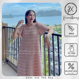 Váy ren xốp suông cổ tròn - Xuananhthomay