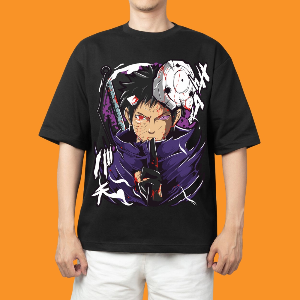 Áo thun Naruto - Obito (100% cotton, Hình in sắc nét, độc quyền)