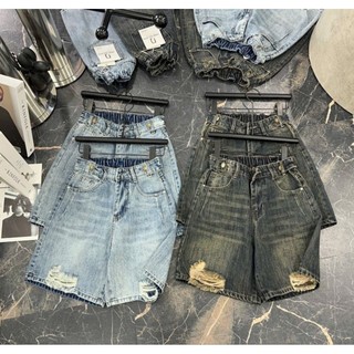 Quần short jean ngố nữ lưng thun 2 màu