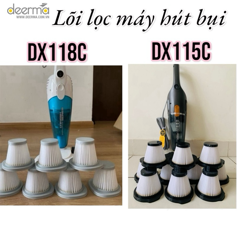Lõi Lọc Máy Hút Bụi Deerma DX118C DX115C phụ kiện máy hút bụi cầm tay