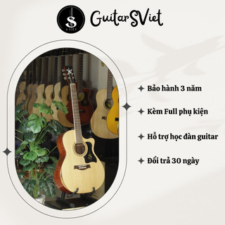 Đàn guitar gỗ thịt cao cấp có VAC hông chính hãng S Việt mã Custom-ES24