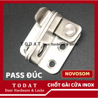 Chốt Cửa Khoá Gài Cây Gạt INOX loại lớn 5x6cm có khoen móc ổ khoá