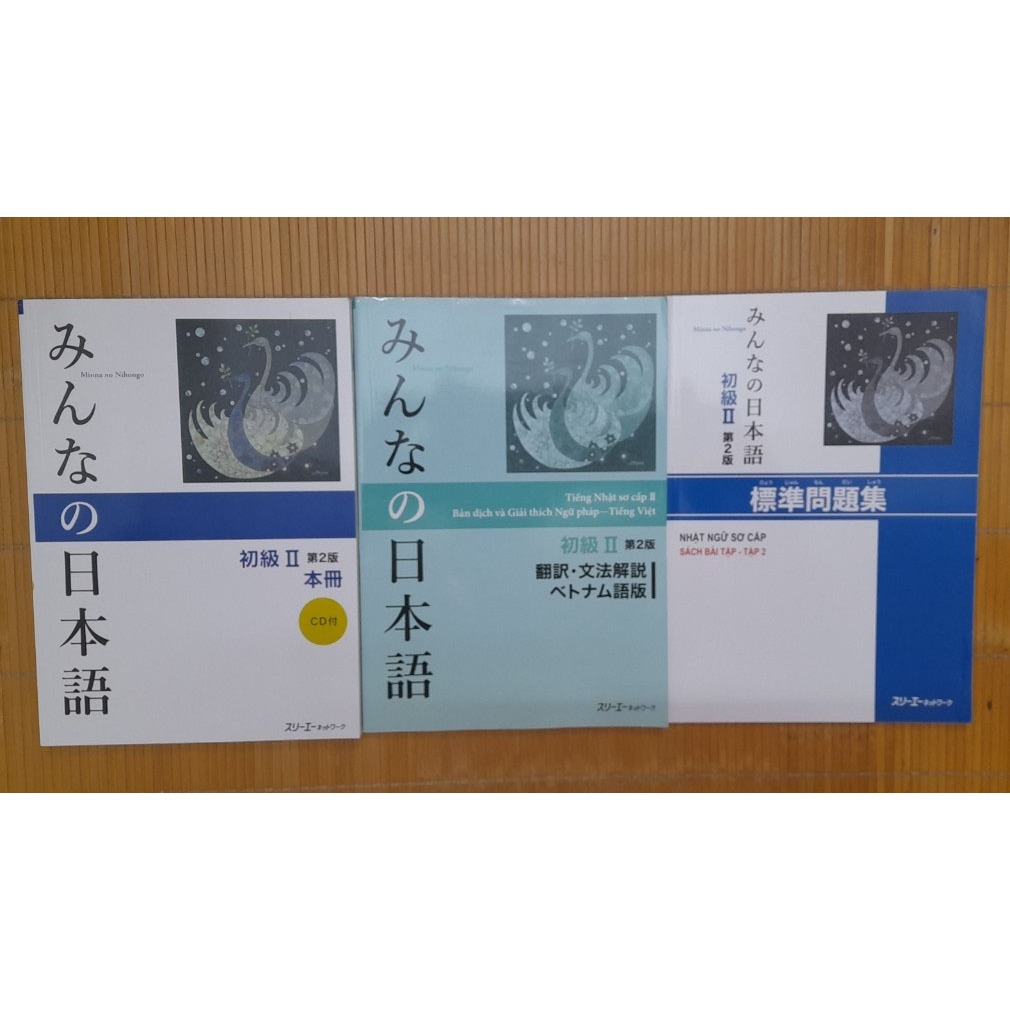 Sách - Minna No Nihongo Sơ Cấp 2- Bản mới in màu (SGK + Bản dịch+ bài tập)