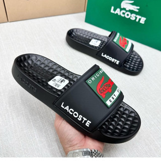 Dép nam quai ngang LST cá sấu, dép unisex dáng thể thao in logo cá tính - Lux Store