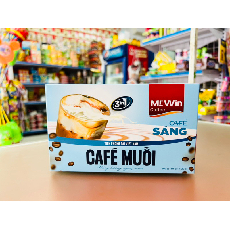 CAFE MUỐI Mr Win coffee : Hộp 200g (10gói x 20g)