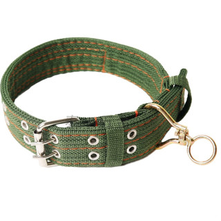 Vòng cổ chó to dày cho chó 10kg-55kg khoá hợp kim.kèm mặt phản quang 3 kích cỡ POLICE_DOG