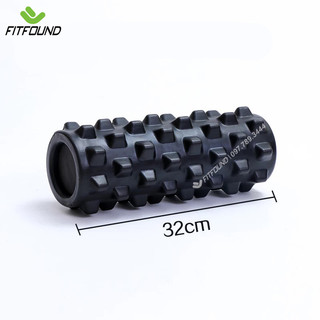 Rumble roller-con lăn massage dài 32cm đặc ruột foam độ cứng cao giãn cơ dãn cơ mát xa trị liệu chịu lực 300kg fitfound
