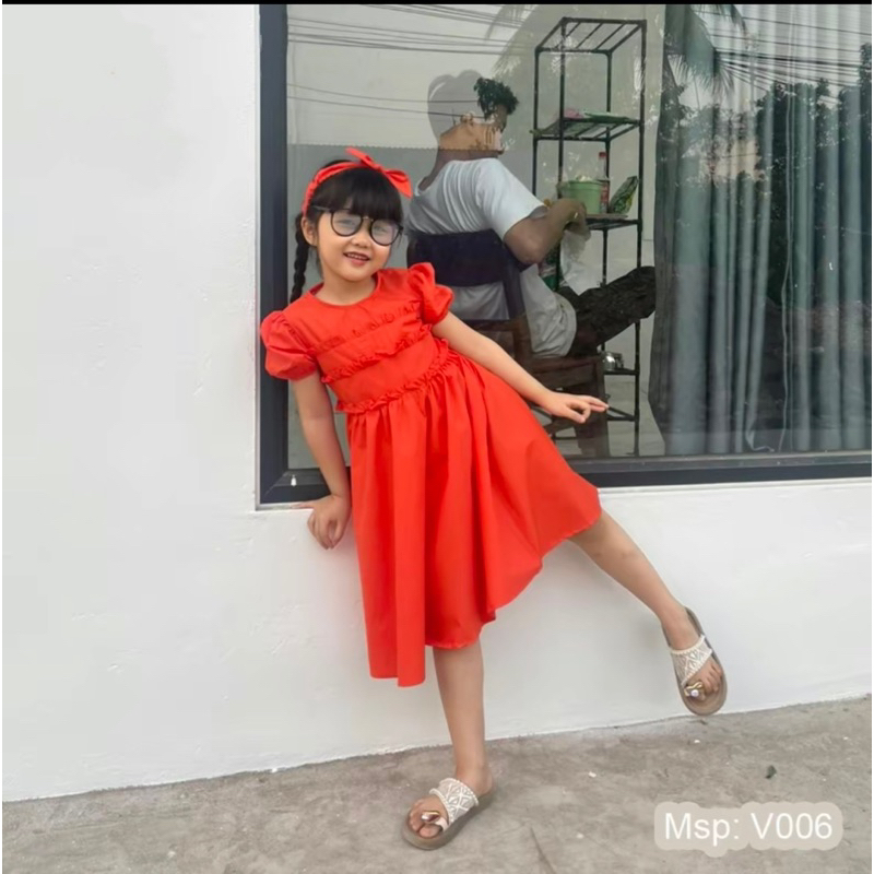 [ PinkLady Store ] Váy đầm xoè tay bồng cho bé gái V006