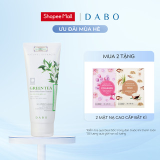 Dabo sữa rửa mặt 3in1 tinh chất trà xanh - dabo green tea natural rich foam cleanser 180ml