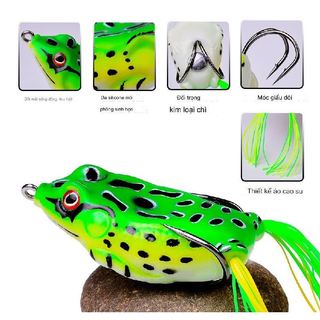 Mồi câu cá mồi câu lure nhái râu mềm - sanami fishing