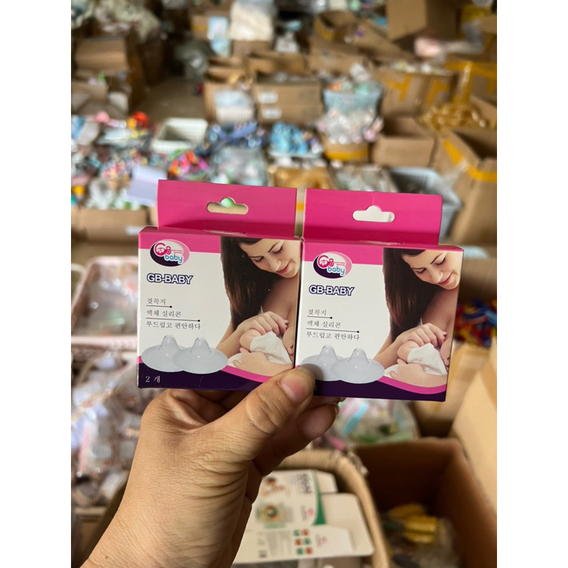 Hai núm trợ ti Silicon siêu mềm bảo vệ đầu ty cho mẹ