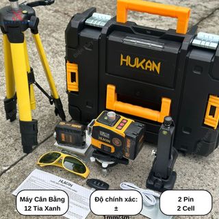 Máy Cân Bằng Bắn Cốt 12 Tia Xanh Hukan HK-G1-T97 Bóng Led Siêu Sáng 2 Pịn 2 Cell Dung Lượng Lớn Kèm Chân 1m2