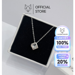 Dây Chuyền Bạc Ta S925 CaoBac Silver Mặt Hình Khối Lập Phương Dành Cho Nữ