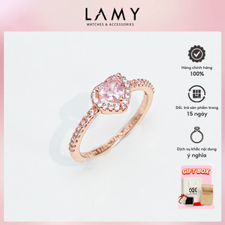 Nhẫn bạc nữ CDE Pink Heart Stone Ring CDE8042PI - Bạc cao cấp S925 ALE