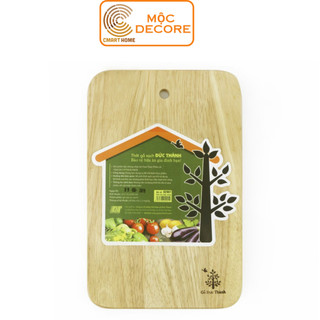 Thớt Gỗ Chữ Nhật Đức Thành, Chất Liệu Gỗ Cao Su Bền Chắc Màu Gỗ Tự Nhiên - Kích Thước 23x15x1 cm - MS 02901