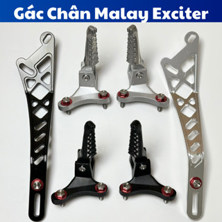 Gác Chân Malay EXCITER  Và pát Pô Dày 10ly Tặng kèm 5 ốc inox va 5 long đền đỏ  Phụ Tùng Phụ Kiện
