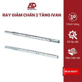 Ray bi 2 tầng trượt êm ivan 300 mm, 350mm, 400mm, 450mm, 500mm ivan 02273 | npp sg an phú