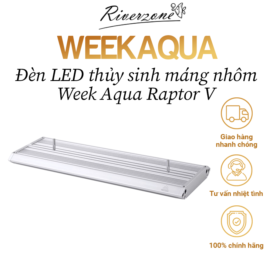 Đèn máng thuỷ sinh Week Aqua Raptor V Series công nghệ Led WRGB có điều khiển