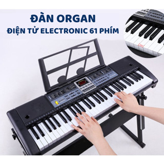Đàn Piano Điện Tử 61 phím Đàn Organ Electronic cho bé - Đàn điện tử Dành Cho Người Lớn Học Kèm Mic Sạc Giá Đỡ