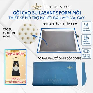 Gối công thái học cao su tự nhiên siêu mỏng LASANTE thiết kế đặc biệt cho người đau cổ vai gáy