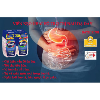 Kẹo ngậm tums hộp 100 viên date 2028