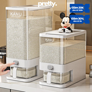 Thùng Đựng Gạo Thông Minh Lấy Gạo Tự Động chất liệu nhựa PET cao cấp không mùi an toàn cho sức khỏe