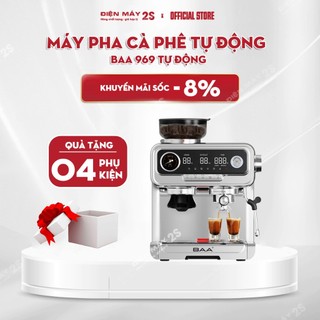 Máy pha cà phê, máy pha cafe tự động baa 969 tự động - sử dụng cho gia đình, văn phòng, quán cà phê nhỏ