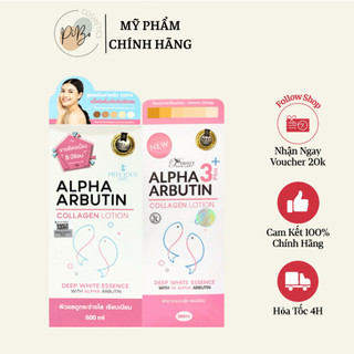 Mới - Lotion Dưỡng Trắng Da Alpha Arbutin Collagen Lotion 3+Plus - 500ml
