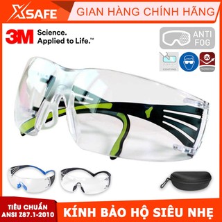 Kính bảo hộ 3M SF401AF kính chống bụi chống tia UV chống đọng sương chống trầy xước - chính hãng