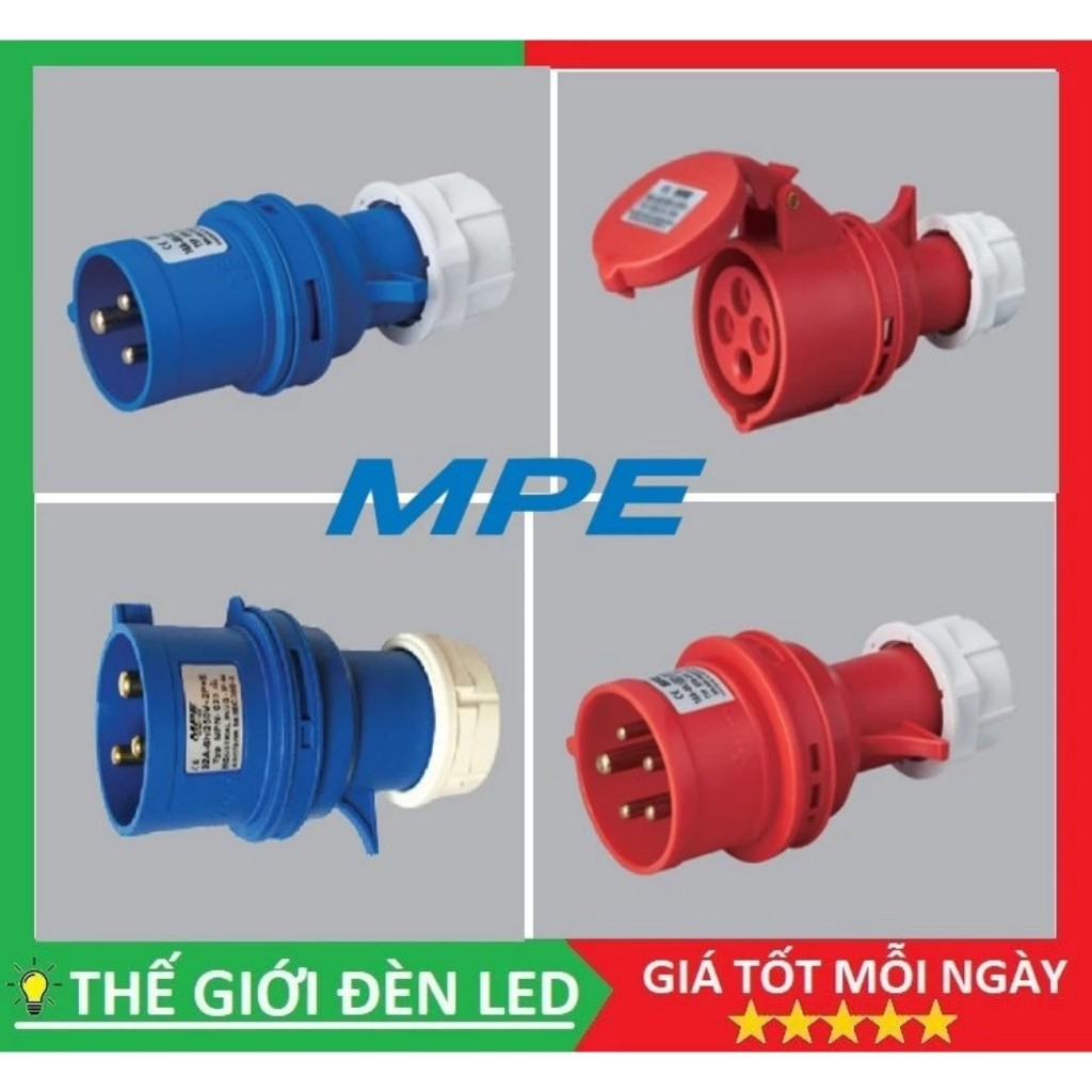 Ổ cắm phích cắm công nghiệp MPE 16A/ 32A chính hãng
