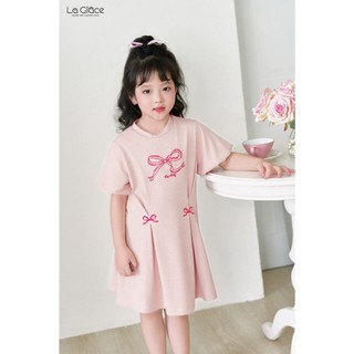 Váy bé gái cotton cao cấp mềm mại, thoáng mát Pinky - La Glace