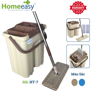 Bộ lau bẹ 2 ngăn chứa nước homeeasy ht-07 - inox dày 22mm - bảo hành chính hãng
