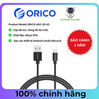 Cáp sạc điện thoại android usb 2.0 orico adc-10-v2 hàng chính hãng