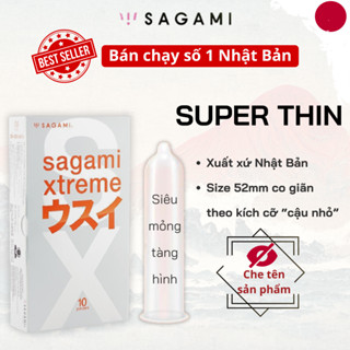 Bao cao su Sagami Xtreme - Superthin - bcs mỏng - kéo dài thời gian - 01 hộp