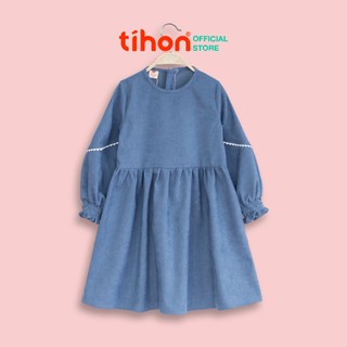 Váy trẻ em TIHON chất liệu nhung ấm áp thời trang cho bé gái VT071121