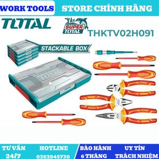 Đồ nghề total bộ 9 công cụ cầm tay cách điện thktv02h091