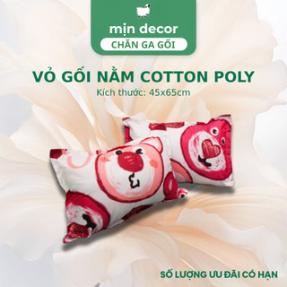 Vỏ gối nằm cotton 3D mềm mại, áo gối nằm cotton poly nhiều họa tiết