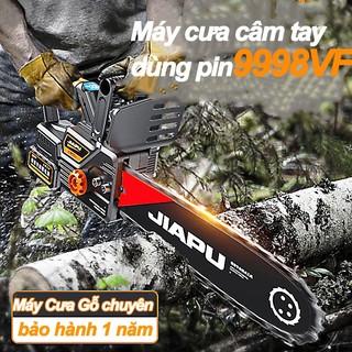 Máy cưa cầm tay chạy pin 99998VF Máy cưa gỗ cầm tay máy cưa xích cưa gỗ nhẹ khỏe thay xích miễn phí