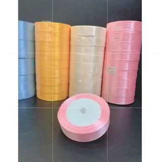 ( Cuộn 20m) Ruy băng lụa bản 2cm nhiều màu