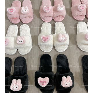 Các mã dép lông đi trong nhà của nữ gắn các hình gấu đâng yêu cute