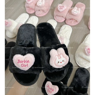 Các mã dép lông đi trong nhà của nữ gắn các hình gấu đâng yêu cute